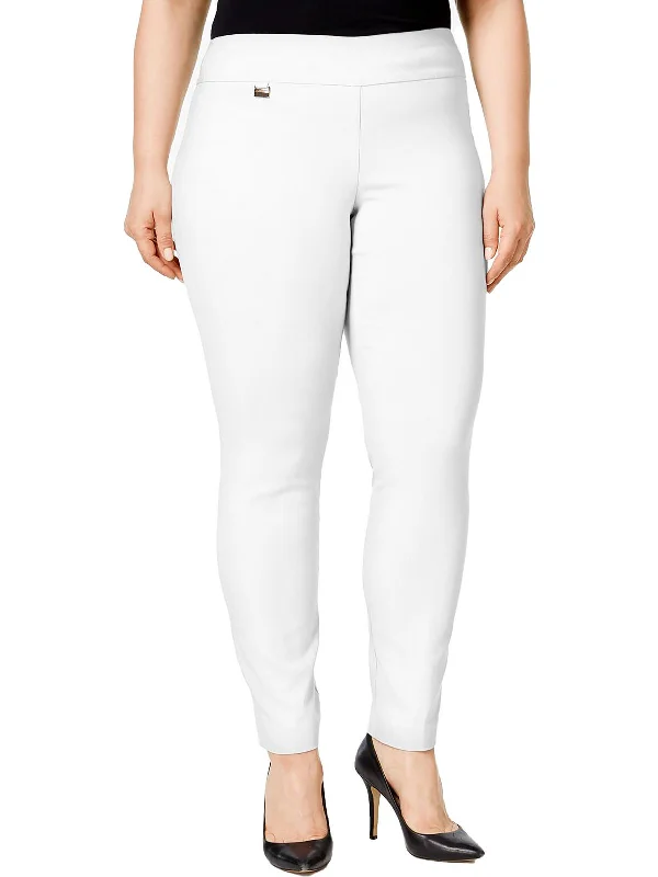 Plus Womens Tummy Control Petite Skinny Pants Trendy Printed Pants