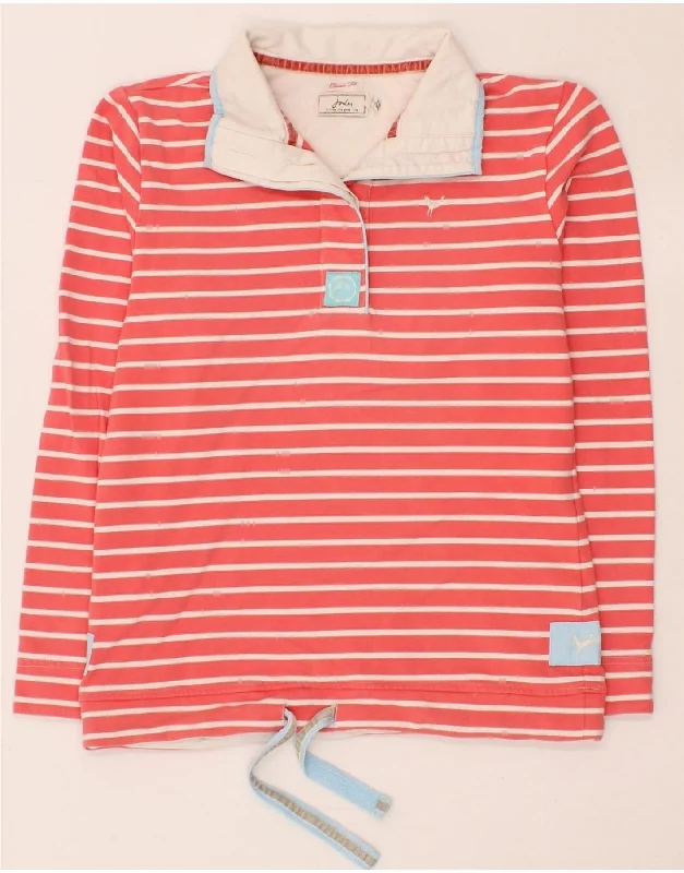 JOULES Womens Oversized Classic Fit Sweatshirt Jumper UK 10 Small Red Hoodie with Oversized Fit Loose Comfortable