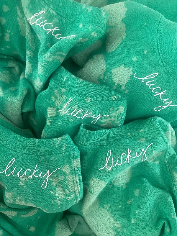 LUCKY Sweatshirt Hoodie with Stripes Bold Sporty