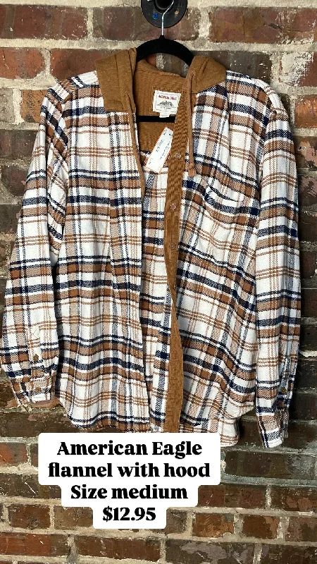 American Eagle flannel with hoodie Hoodie with Logo Branding Identity