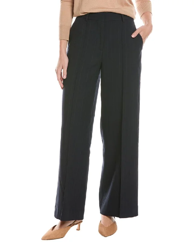 Reiss Willow Pinstripe Wide Leg Wool-Blend Pant Stylish Harem Pants