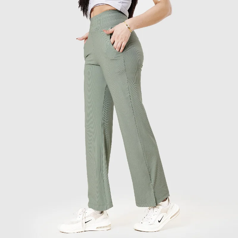 Tf-Mint Green Everyday Exclusive Ribbed Pants Comfy Cargo Trousers