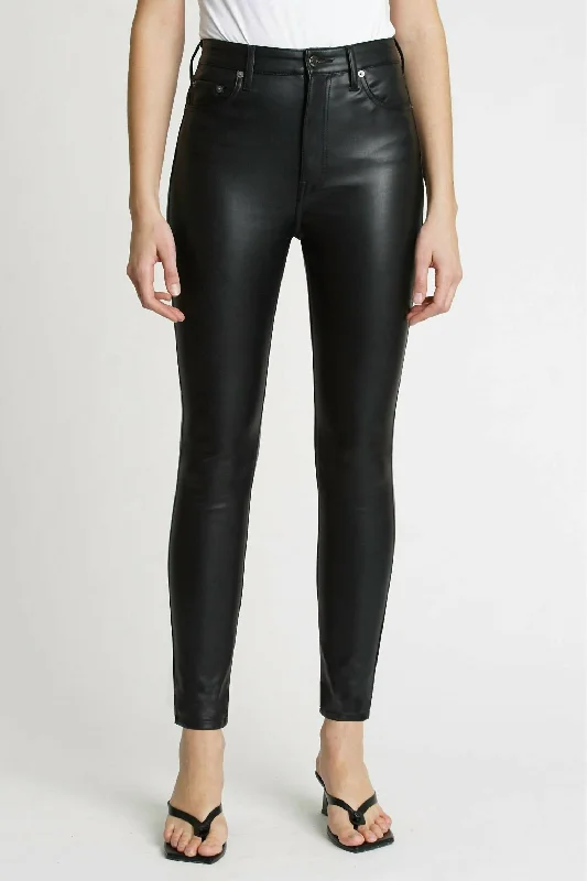 Aline Highrise Pants In Slate Black Classic Stretch Pants