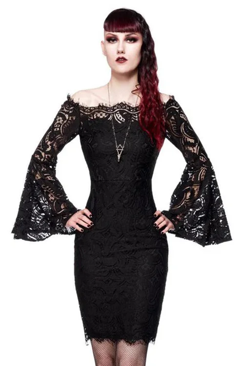 Ocultica Lace Dress Tunics Winter warm