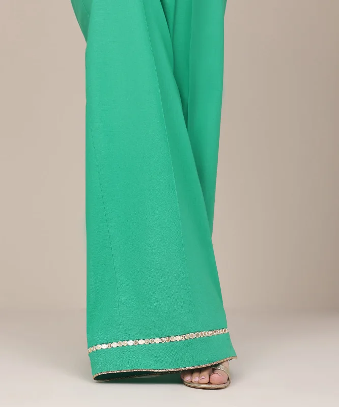 Khaddar Flared Pants Stretch Fit Pants