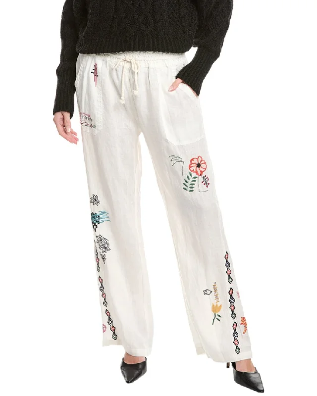 Johnny Was Simmie Linen Pant Casual Wide Pants