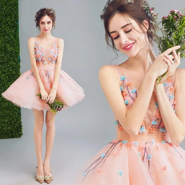 Cute Empire Lace Applique Freshman Homecoming Party Dress,220009 Tunics Recommended stylist
