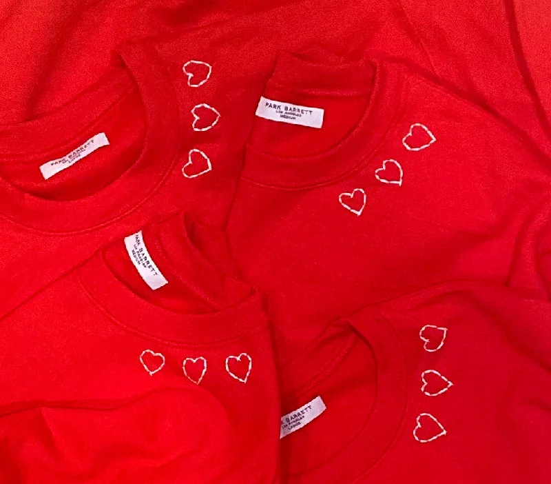 Red with white hearts