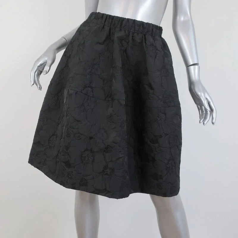 Co Skirt Black Floral Jacquard Size Small patchwork skirt art