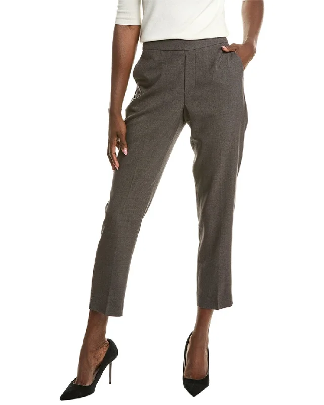 T Tahari Pull-On Tapered Pant Soft Wool Pants