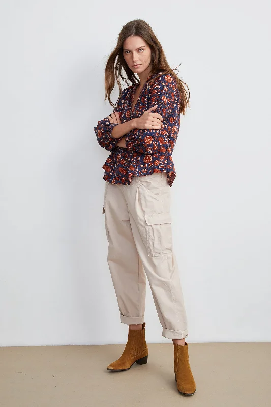 BEV COTTON CANVAS CARGO PANT Chic Wool Trousers