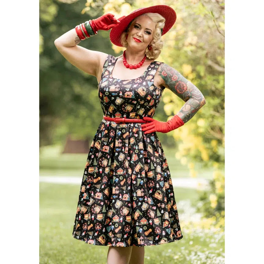 Dolly & Dotty Amanda Holiday Fair Swing Dress Tunics Handmade artisanal
