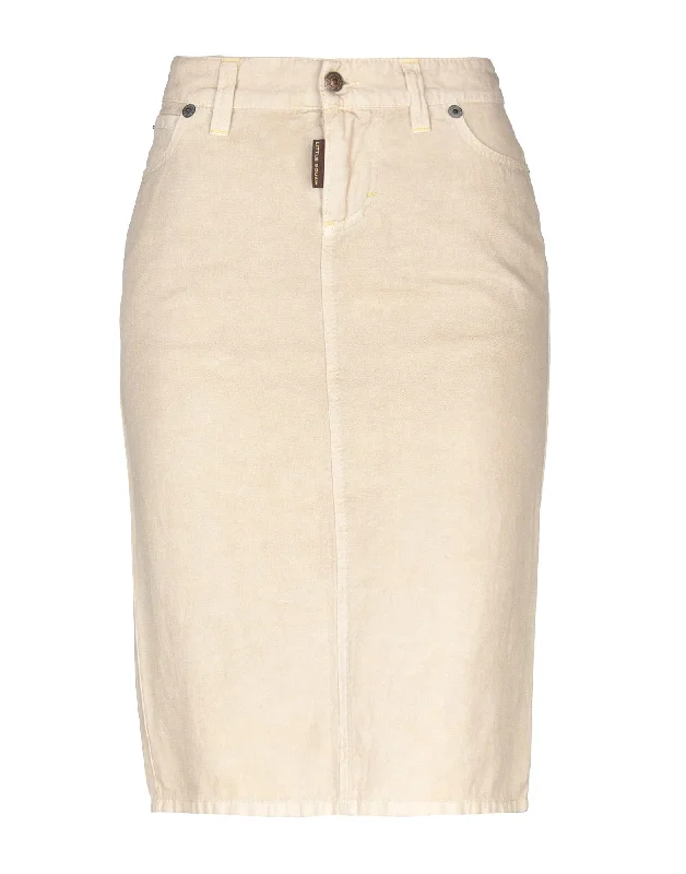 Knee length skirt cashmere skirt rich