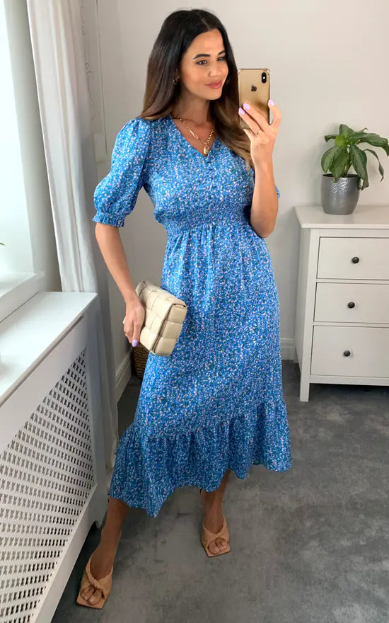 Tea Dress Light Blue Tunics Vintage classic