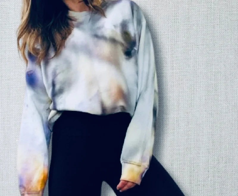 Airbrush Sweatshirt Hoodie Dress Longline Feminine