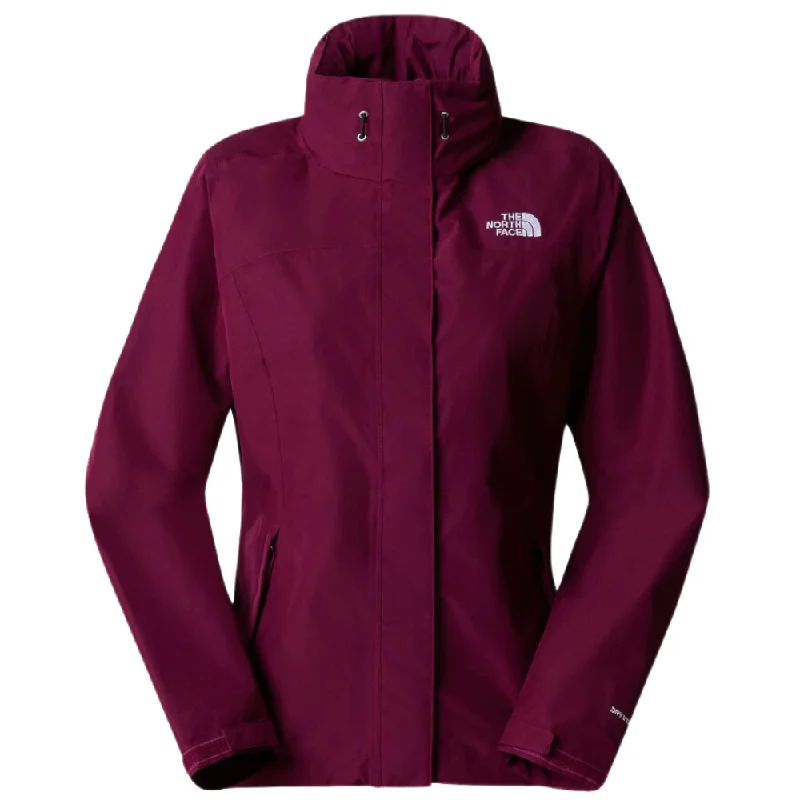 Womens Sangro Jacket Boysenberry Light Heather Cotton Fabric Linen Fabric Terry Fabric
