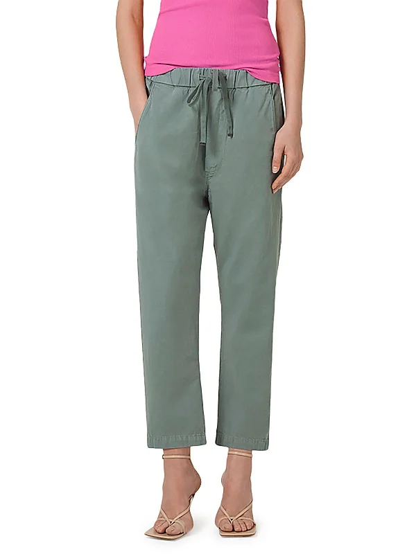 Womens High Rise Cropped Ankle Pants Comfortable Wide-Leg Pants