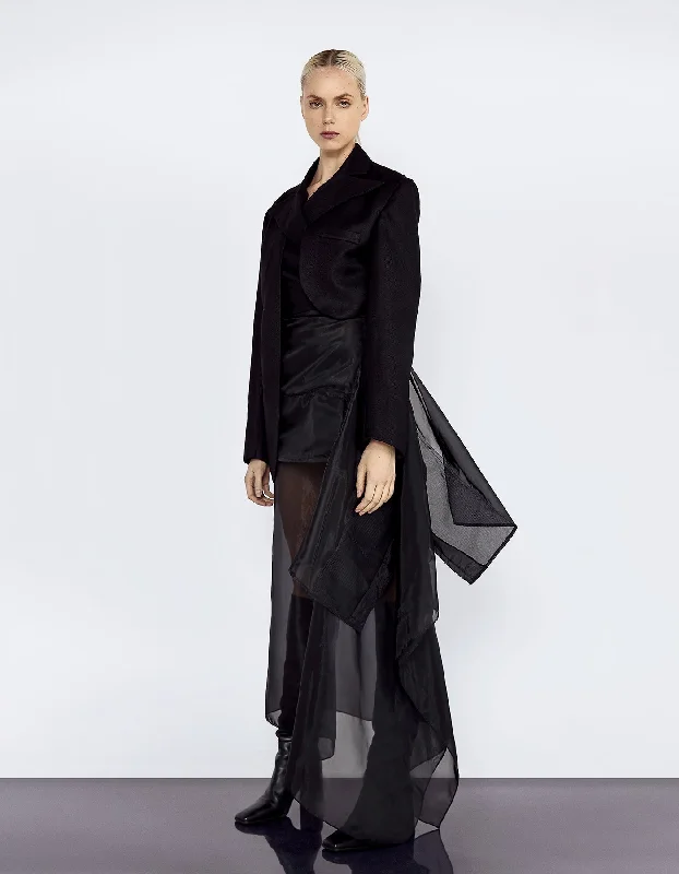 Silk Organza Leyered Wrap Skirt linen skirt breathable