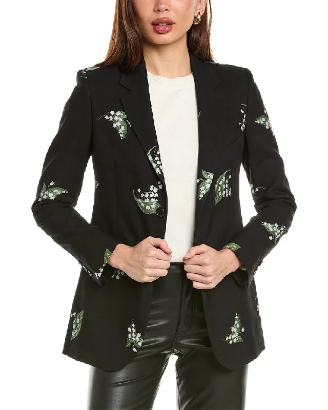 Red Valentino Wool-Blend Jacket Nylon Fabric Polyester Fabric Spandex Fabric