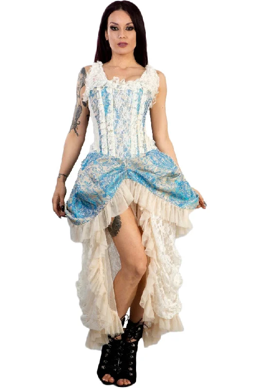 Burleska Versailles Blue Corset Dress Tunics Practical durable