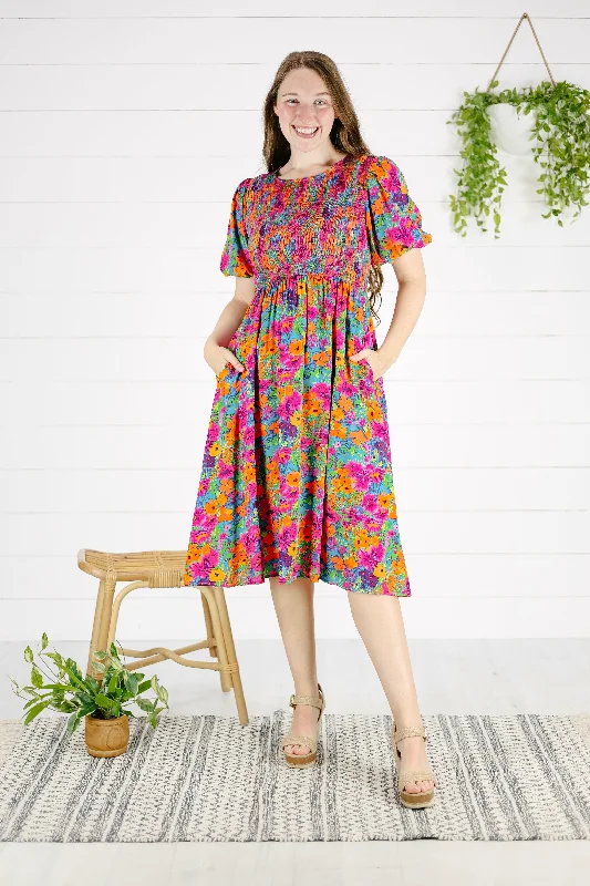 Sonnet Floral Dress - Multi/Final Sale Tunics Sophisticated sleek