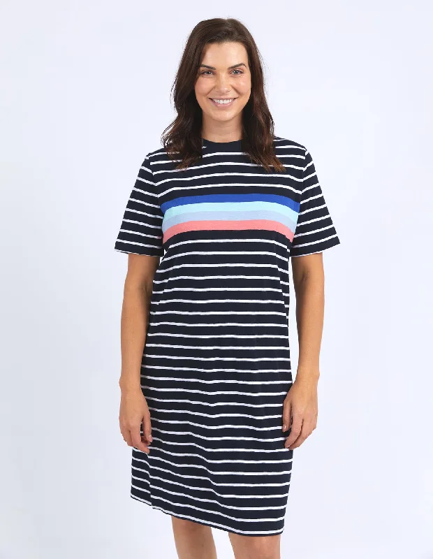 Zena Tee Dress - Navy and White Stripe - Elm Lifestyle Tunics Review highly
