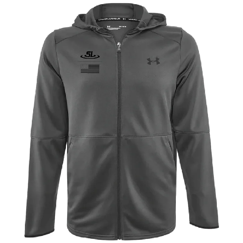 Under Armour x Scraplife Warm Up Full Zip Hoodie Grey Hoodie with Back Slit Movement Comfort