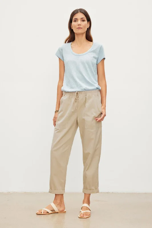 MISTY COTTON TWILL PANT Chic Capri Pants