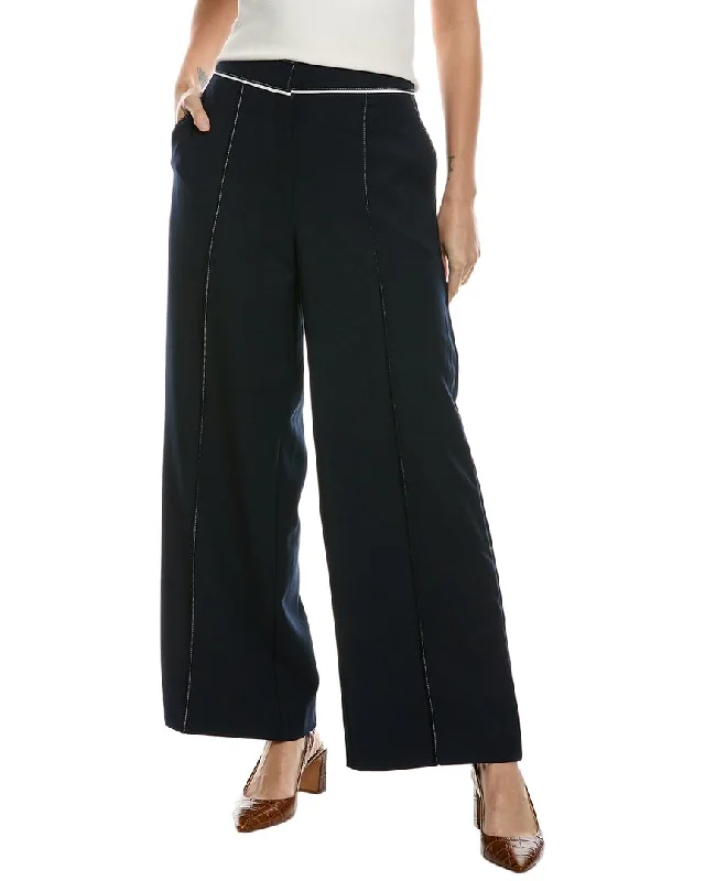 Reiss Oriel Side Stitch Wide Leg Pant Classic Flared Pants