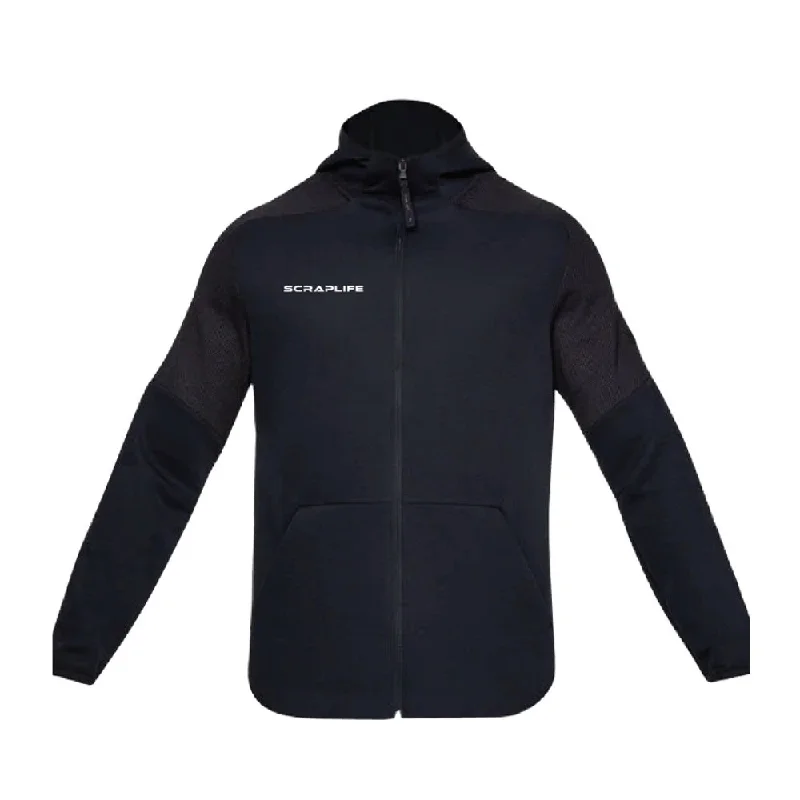 Under Armour x Scraplife Unstoppable Move Light Full Zip Black Hoodie Hoodie with Hem Elastic Stretchable Comfortable