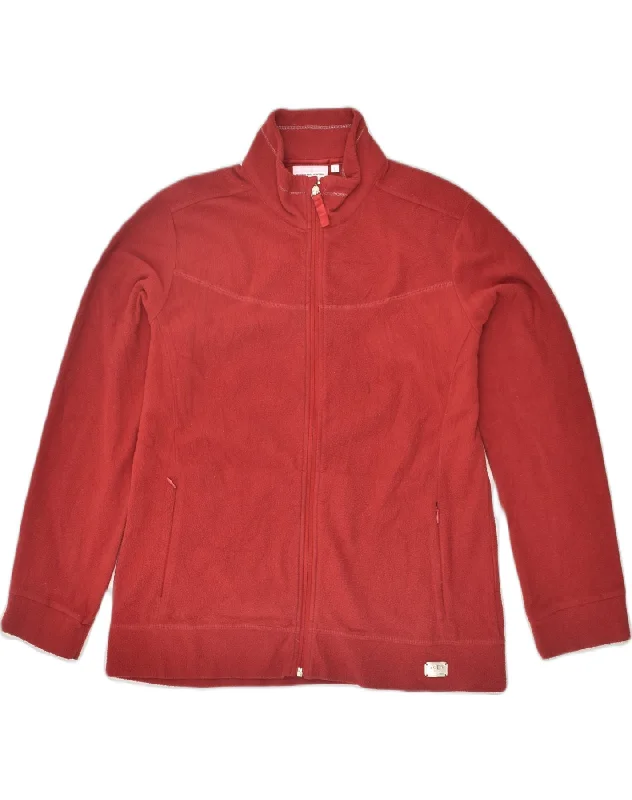 CHAMPION Womens Outdoor Fleece Jacket UK 16 Large Red Polyester Satin Fabric Silk Fabric Chiffon Fabric