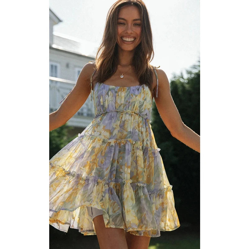 Purple Yellow Floral