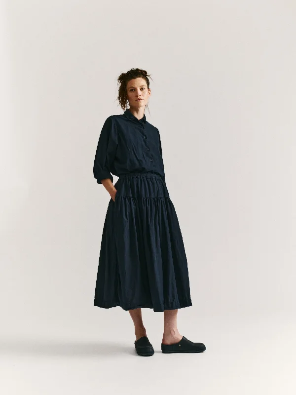 UPUP SKIRT - LIN COT - NIGHT silk skirt smooth