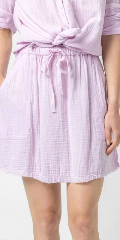 Short Skirt With Pockets In Orchid corduroy skirt cozy