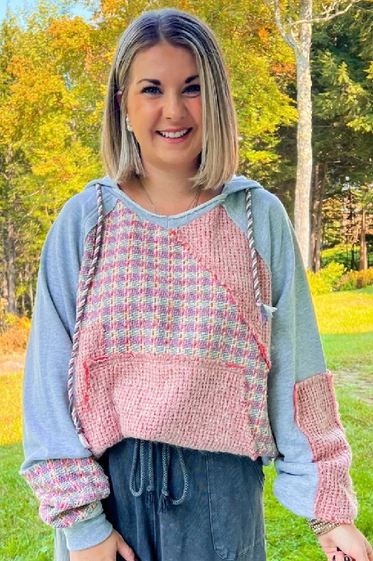 Beautiful Breeze Hoodie - Grey Hoodie with Applique Textured Unique