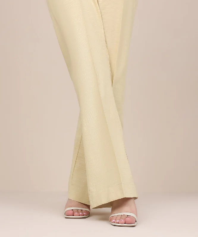 Khaddar Boot-Cut Pants Stylish Slim Trousers
