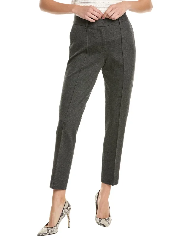 Tahari ASL Darted Ponte Pant Trendy High-Waist Trousers