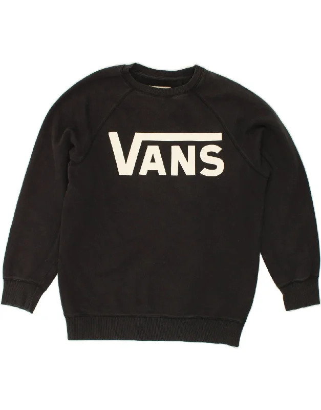 VANS Womens Graphic Sweatshirt Jumper UK 16 Large Black Cotton Hoodie with Lining Warm Insulated VANS Womens Graphic Sweatshirt Jumper UK 16 Large Black Cotton Hoodie with Lining Warm Insulated