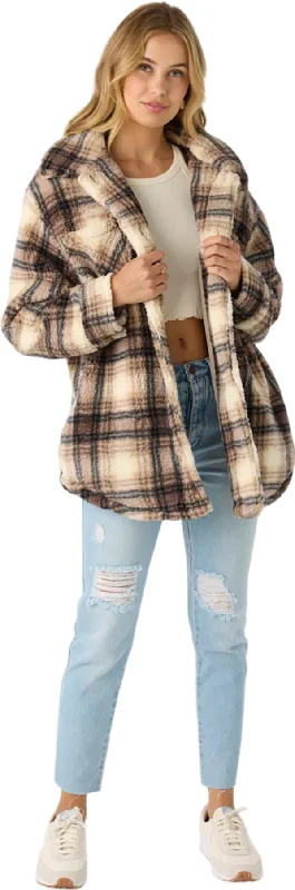 Heath Plaid Sherpa Jacket - Women's|-|Manteau en sherpa à carreaux Heath - Femme Insulated Jacket Fitted Jacket Loose Jacket
