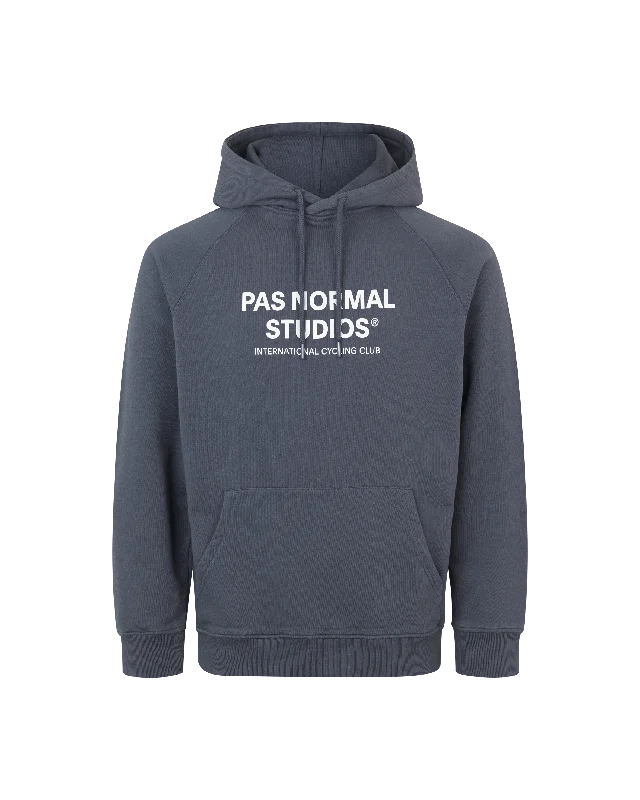 Off-Race Logo Hoodie - Classic Blue Hoodie with Tied Waist Feminine Flattering