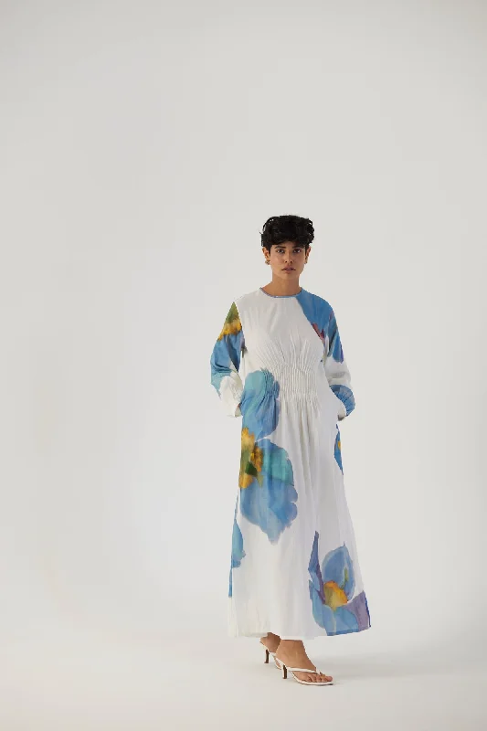 Blue Poppies Pintuck Dress Tunics Cozy soft