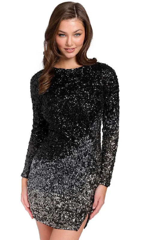 Primavera Couture 3819 - Ombre Long Sleeve Cocktail Dress Tunics Sophisticated sleek