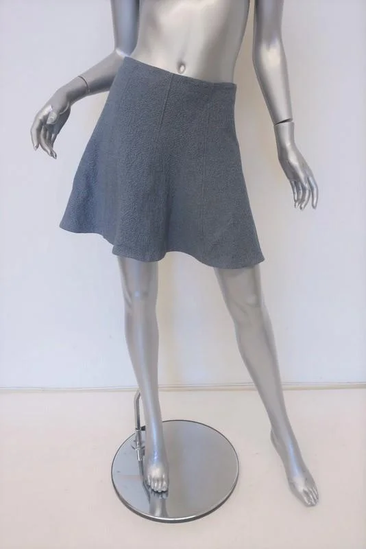 Theory Skirt Lyerly Specified Blue Stretch Cotton Size 2 Flared Mini wrap skirt elegant