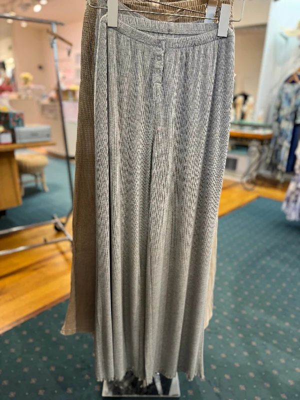 Women's Mono B | Bamboo Blend Lounge Pants | Heather Grey Formal Wide-Leg Pants