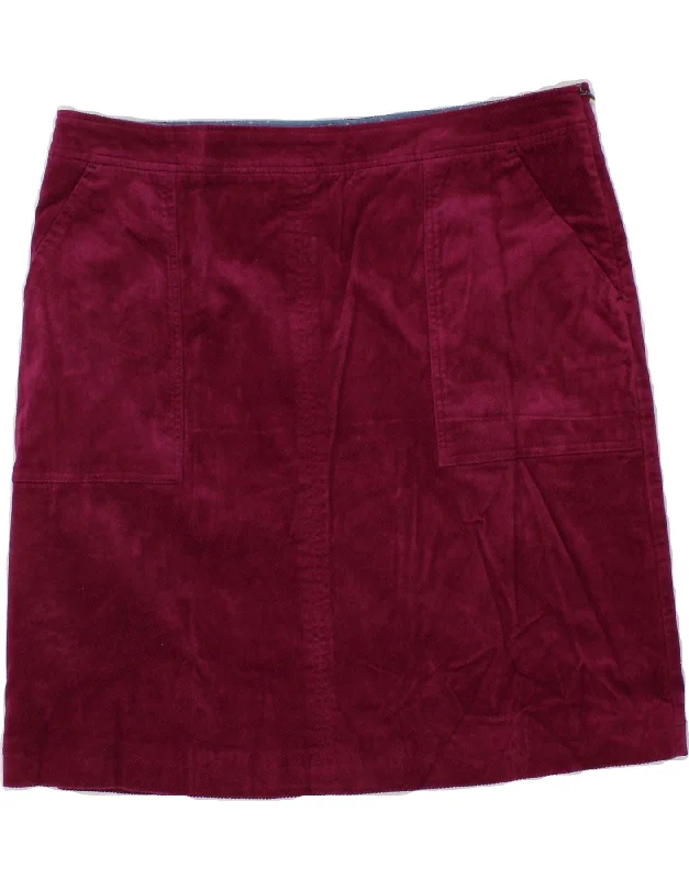 WHITE STUFF Womens Corduroy Skirt UK 18 XL W38 Purple Cotton satin skirt smooth