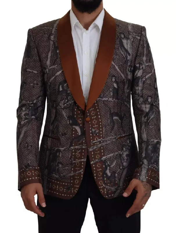 Bronze Monkey Print Silk Slim Jacket Blazer Faux Fur Fabric Real Fur Fabric Shearling Fabric