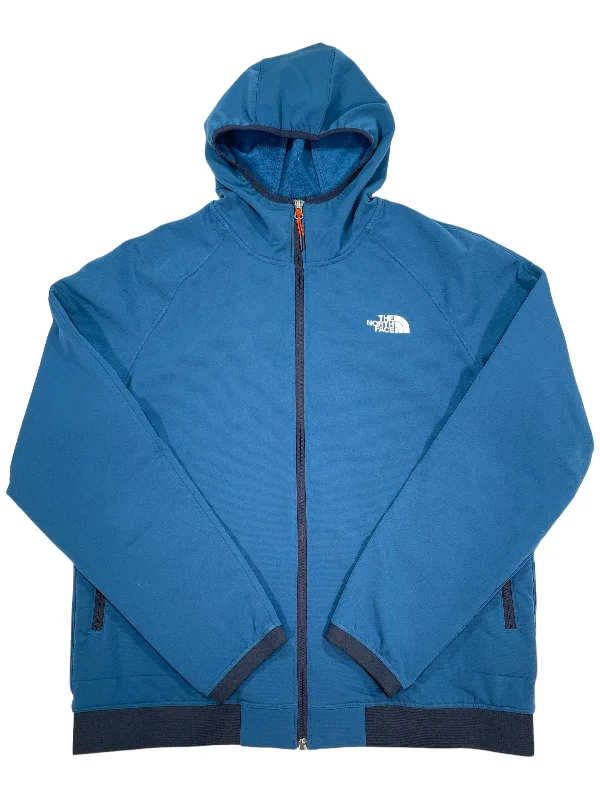Mens Tekware Fleece Full Zip Hoodie Hoodie with Hem Applique Textured Unique
