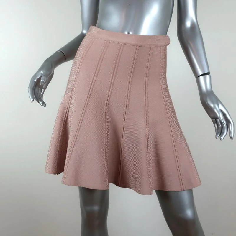 Herve Leger Sabine Bandage Skirt Blush Size Small chiffon skirt delicate