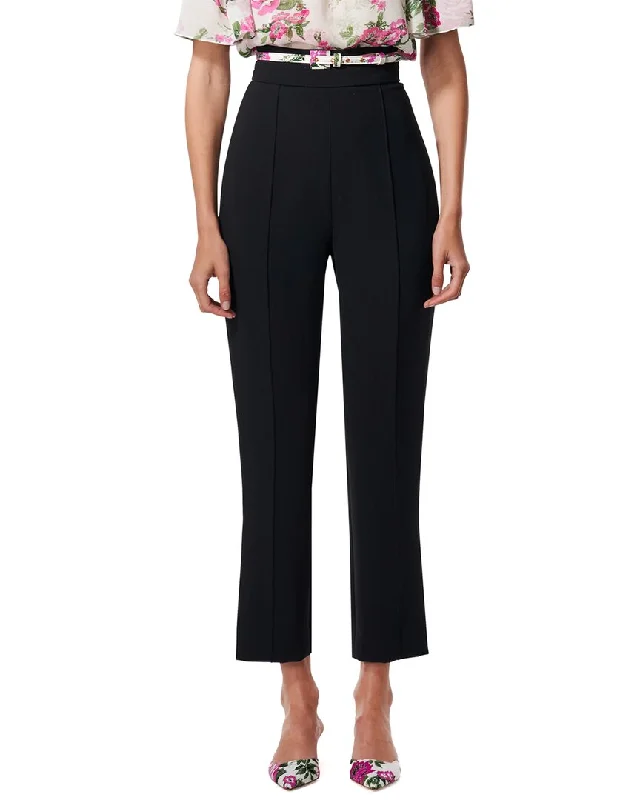 Carolina Herrera High Waisted Wool-Blend Skinny Pant Comfortable Jogger Trousers