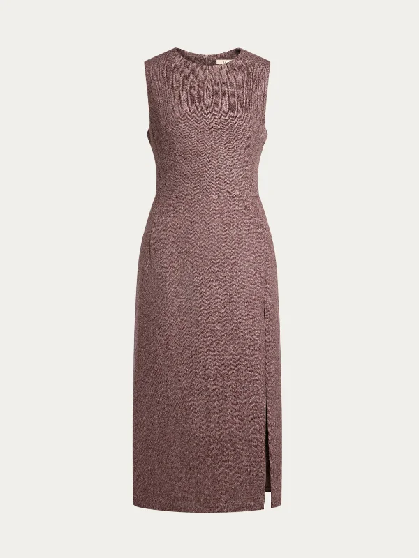 Wool-cashmere dress Bodycon Club Sequined